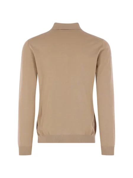Lung tricou polo Zanone maro