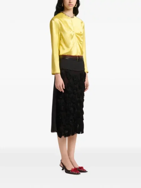 Fustă Marni cu model camuflaj negru