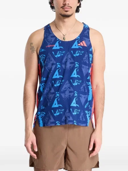 Tricou Adidas alergare cu șireturi din dantelă negru
