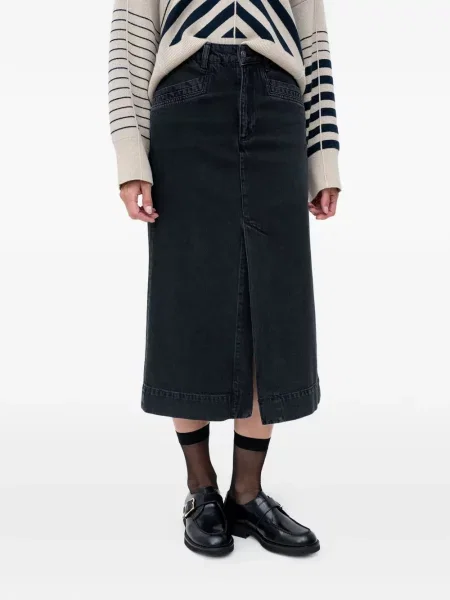 Fustă din denim Boss negru