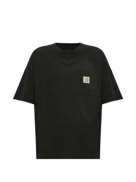 Tricou Carhartt Wip cu buzunare aplicate cu autograf negru