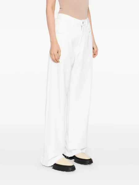 Pantaloni Mm6 Maison Margiela alb