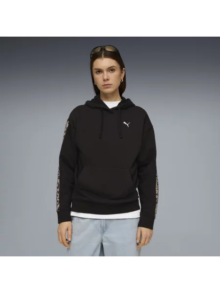 PUMA bluza z kapturem Essentials ze zwierzęcym nadrukiem Odzież S czarny