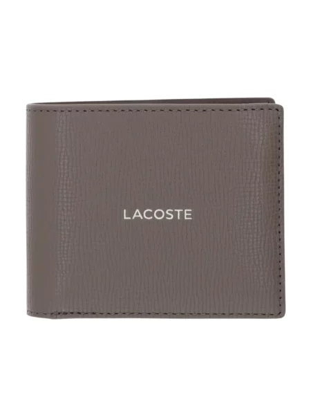 Lacoste portfel RFID skórzany brązowy