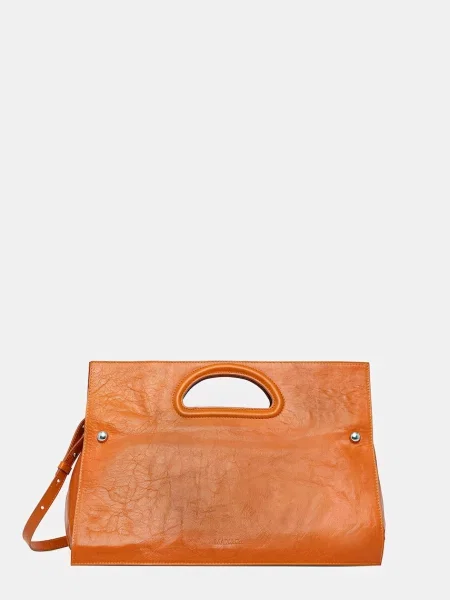 Max&Co. geantă crossbody pentru femei din piele MCABIGBOOKBAG portocaliu