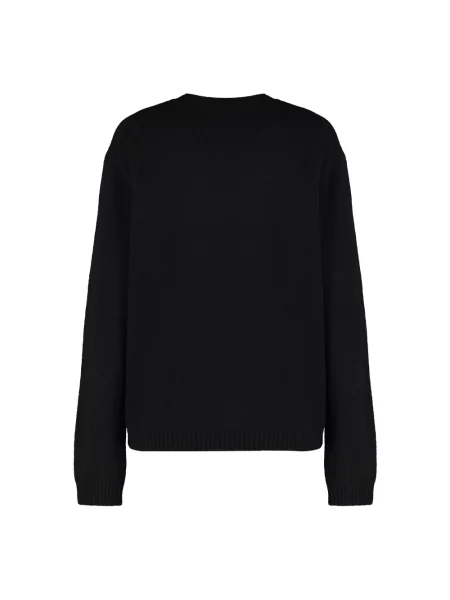 Sweter Maison Kitsune wełniany czarny
