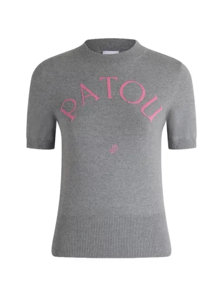 Scurt pulover Patou din jacard gri