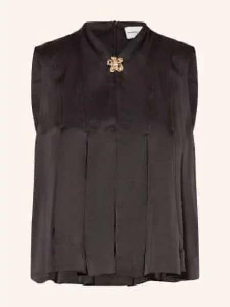 Satynowy top Claudie Pierlot czarny