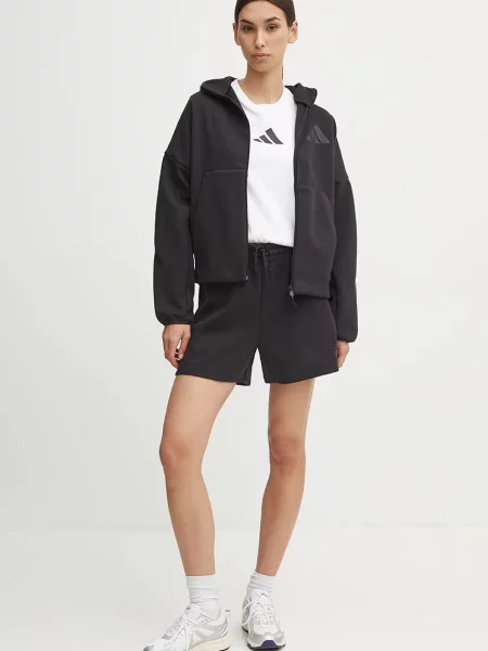 Adidas bluza Z.N.E. z kapturem gładka czarny