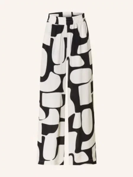 Opus Pants Spodnie Typu Culotte Malotta braun białe