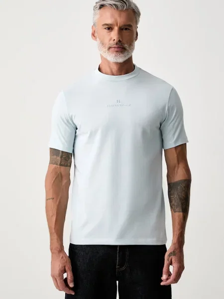 Karl Lagerfeld tricou basic pentru bărbați din cu albastru