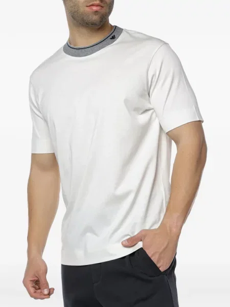 Tricou Emporio Armani cu autograf alb