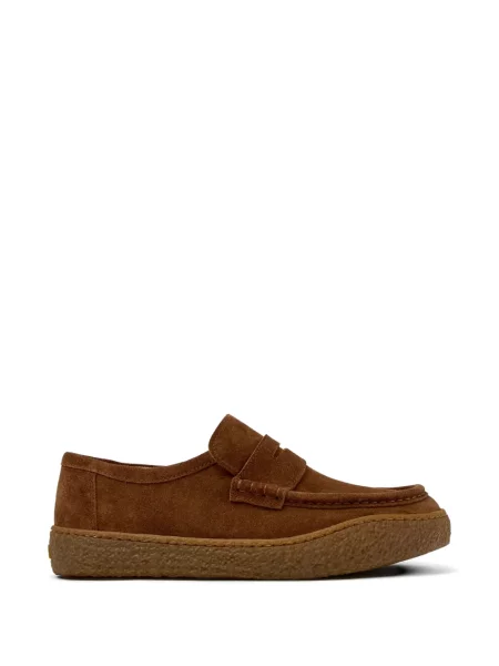 Pantofi loafer Camper din piele de căprioară maro
