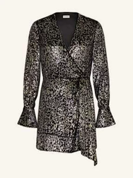 Simkhai Sukienka Z Aksamitu Camryn Z Błyszczącą Przędzą schwarz czarna