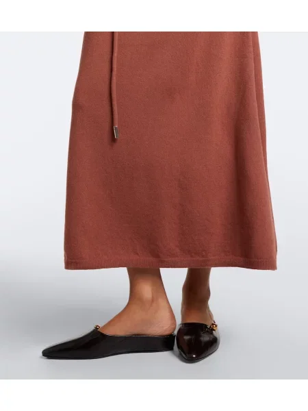 Fusta maxi Max Mara din cașmir maro