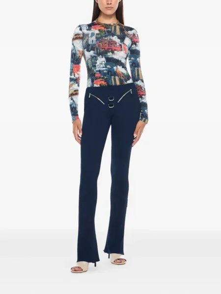 Pantaloni Off-white din jerseu alb