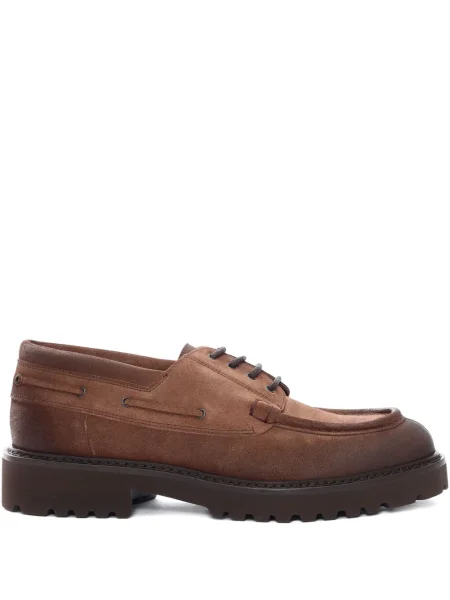 Pantofi derby Doucal's din piele de căprioară maro