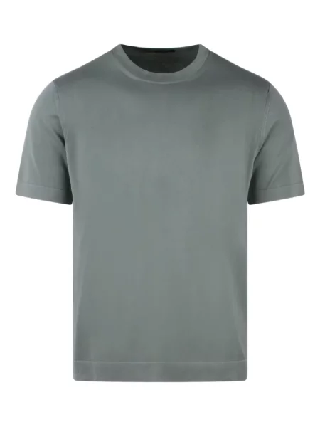 Tricou Drumohr cu decolteu rotund cu nervuri gri