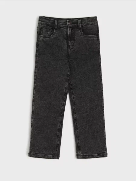 Sinsay Zateplené džíny straight comfort černá
