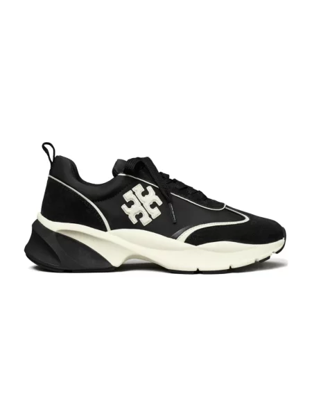 Sneakersy Tory Burch skórzane czarne