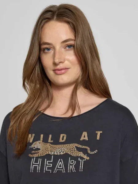 T-shirt o kroju relaxed fit z czystej bawełny z nadrukiem z motywem Oui
