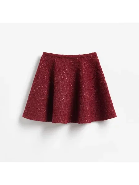 Reserved Tweed miniszoknya bordó