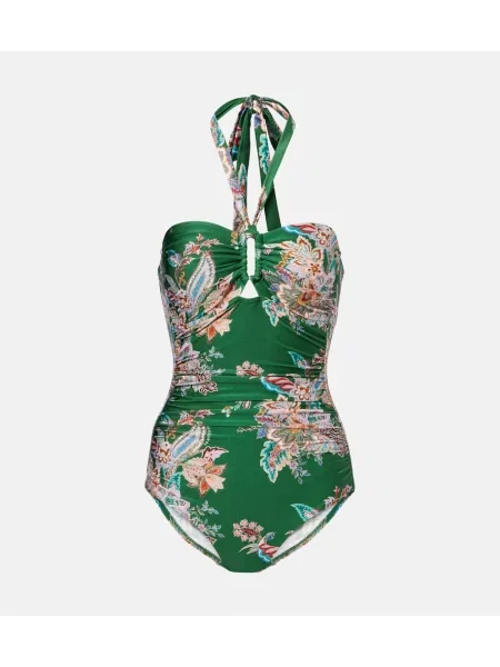 Strój kąpielowy Zimmermann z wzorem paisley zielony