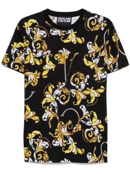 Tricou Versace Jeans Couture cu imagine negru