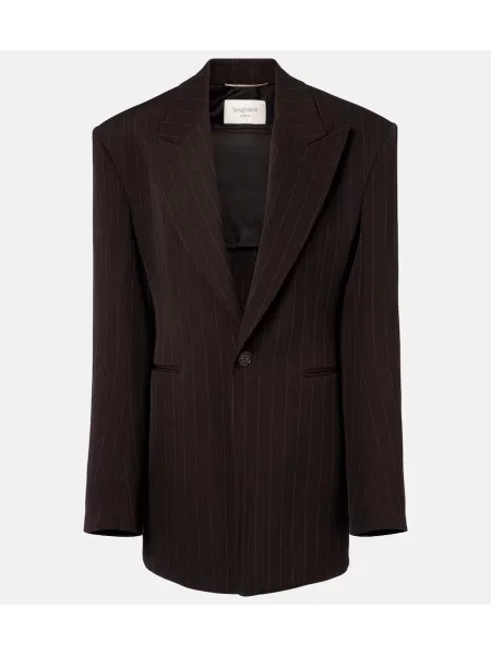 Sacou Saint Laurent de lână maro