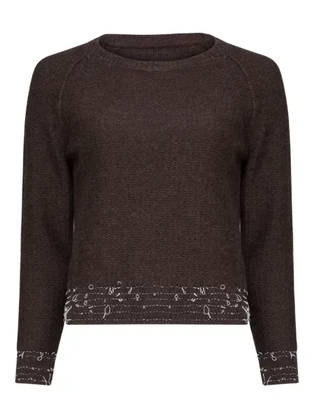 Cardigan Maison Margiela cu decolteu în U lung maro