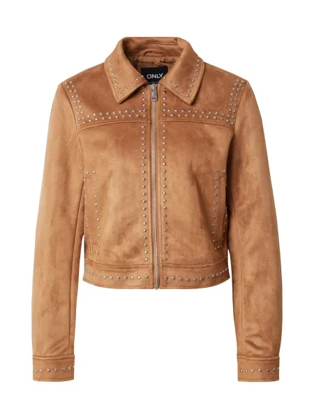 ONLY Geacă de primăvară-toamnă ONLAMELIA caramel / argintiu maro