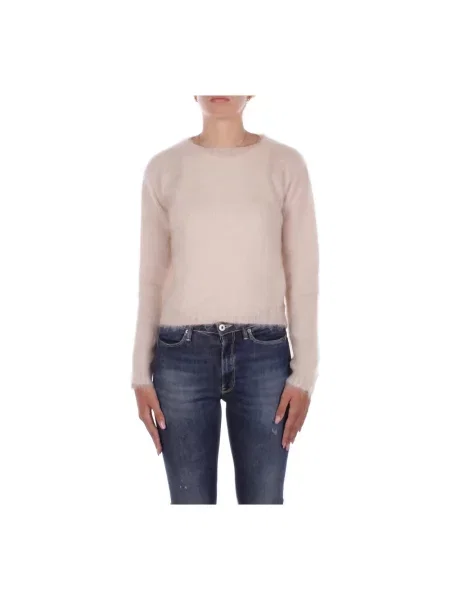 Sweter z dzianiny o kroju regular fit z dodatkiem moheru model ‘ACETO’ Max Mara Studio beżowy