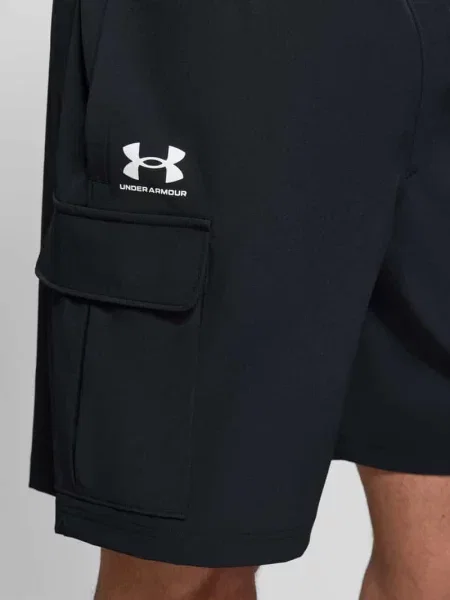 Spodenki treningowe Under Armour Vibe Woven Cargo black/white białe