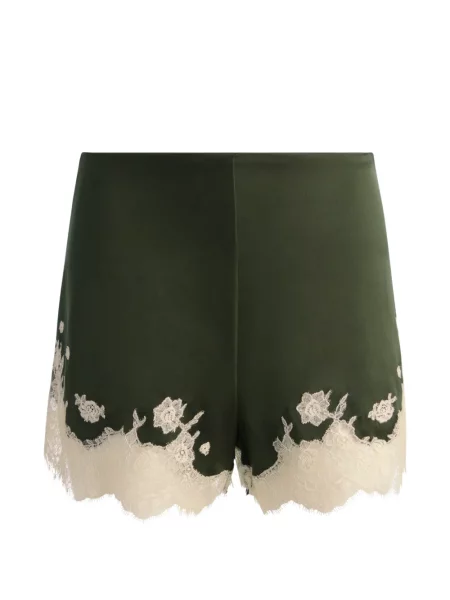 Pantaloni scurți Alice + Olivia din dantelă verde