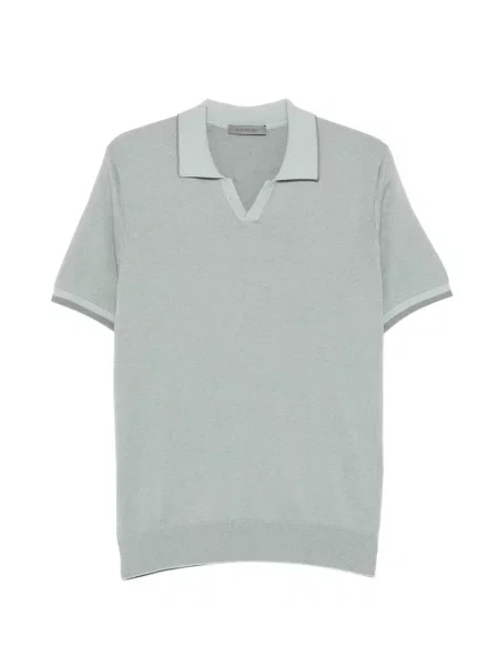 Tricou Corneliani tricotate cu decolteu în V verde