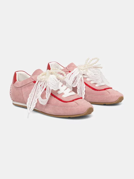 Answear.LAB sneakersy zamszowe różowe