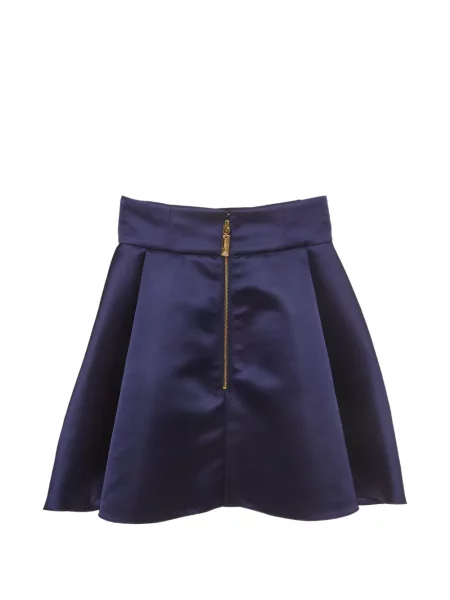 Fusta mini Elisabetta Franchi cu talie înaltă albastru
