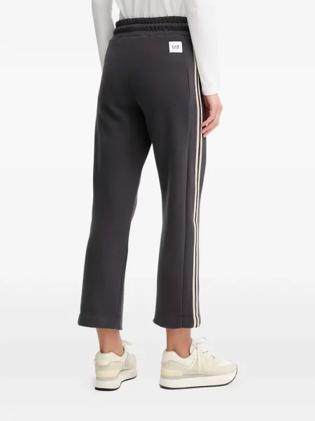 Pantaloni Ea7 Emporio Armani alergare cu cordon gri