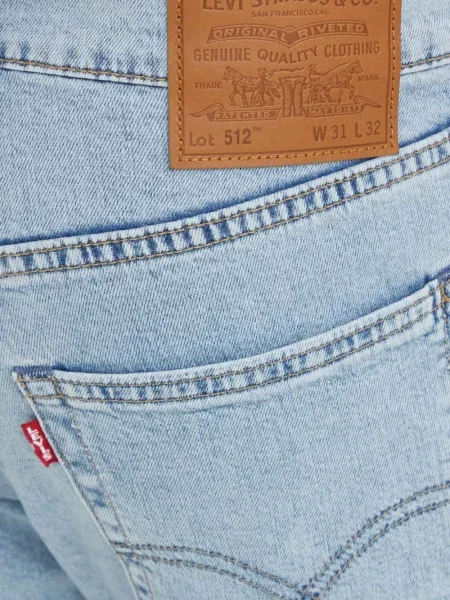 Ретро слаб дънки skinny fit Levi's® с разкъсвания синьо