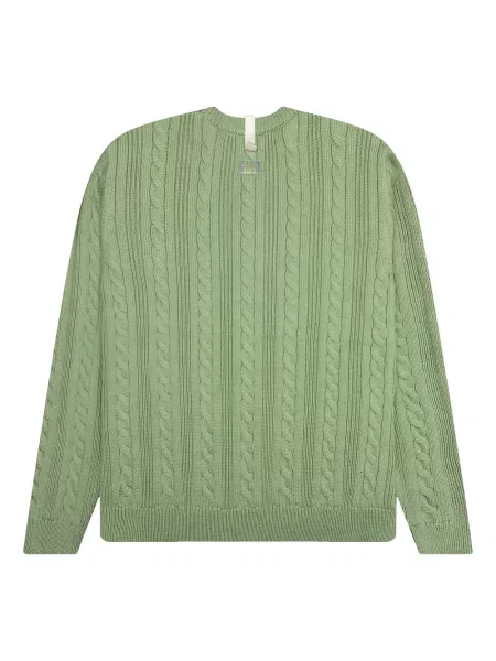 Pulover Advisory Board Crystals cu decolteu rotund de cristal verde