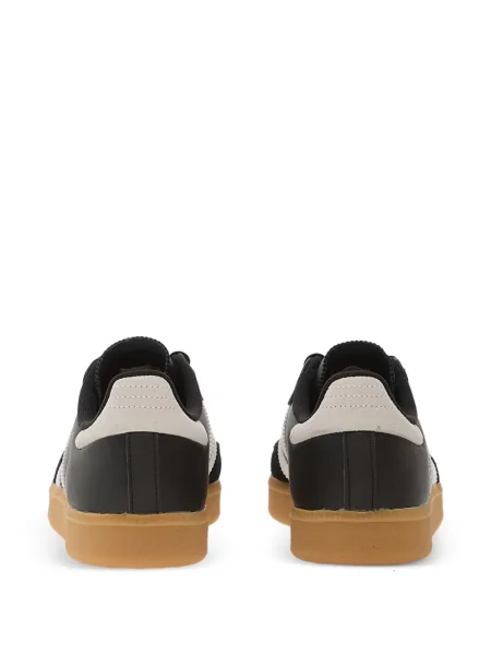 Hanorac cu glugă Adidas cu imagine din piele cu dungi negru