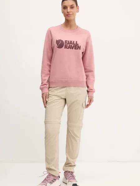 Кофта Fjallraven Fjällräven Logo з принтом рожевий