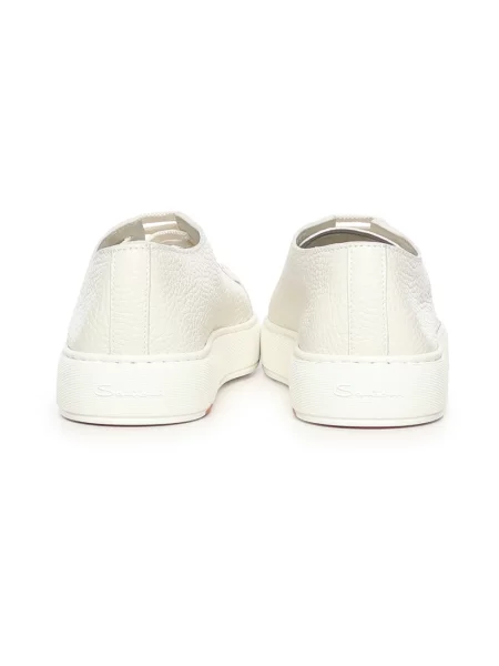 Sneakersy Santoni sznurowane kolarskie białe