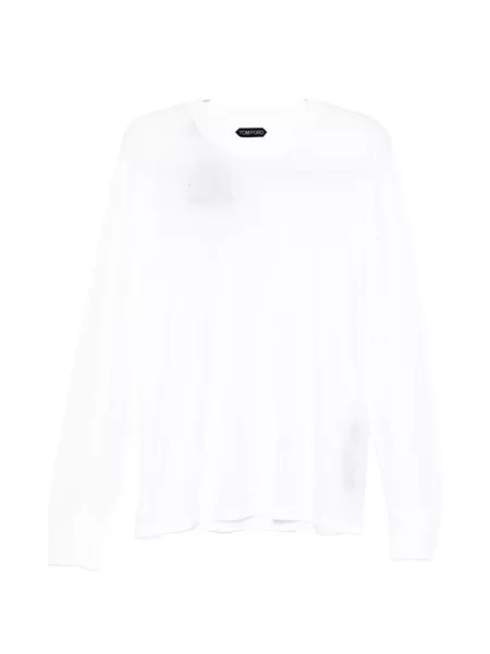 Tricou Tom Ford cu decolteu rotund alb