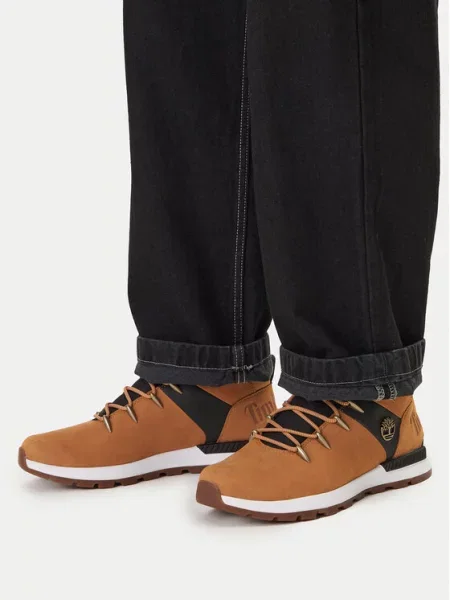 TIMBERLAND Kozačky Sprint Trekker pueblo / černá žluté