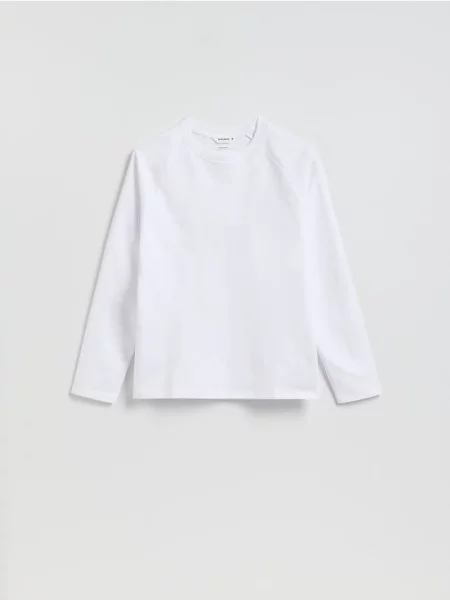 Cămașă Reserved cu mâneci lungi lungă alb