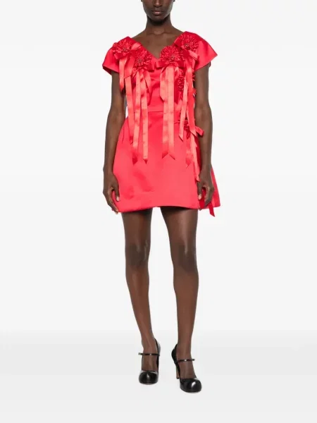 Rochie mini Simone Rocha cu volane roșu