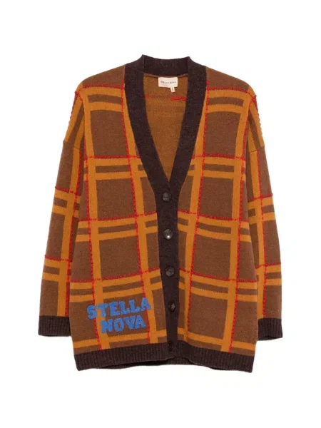 Cardigan Stella Nova cu autograf maro