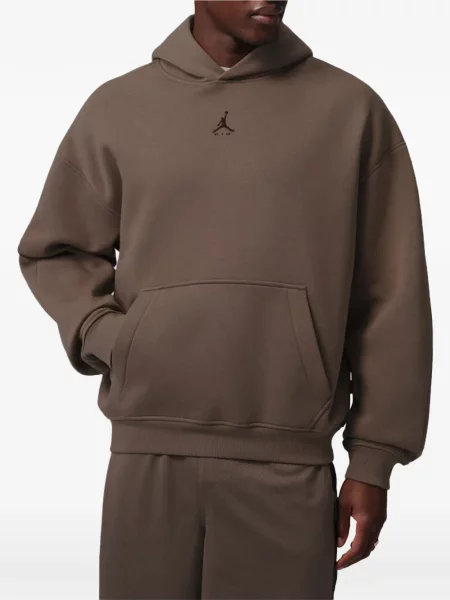 Hanorac cu glugă Jordan din fleece maro