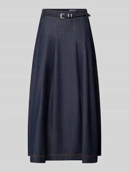 Spódnica midi w stylu dżinsowym z pasek model FUNNY' Suncoo Paris niebieska